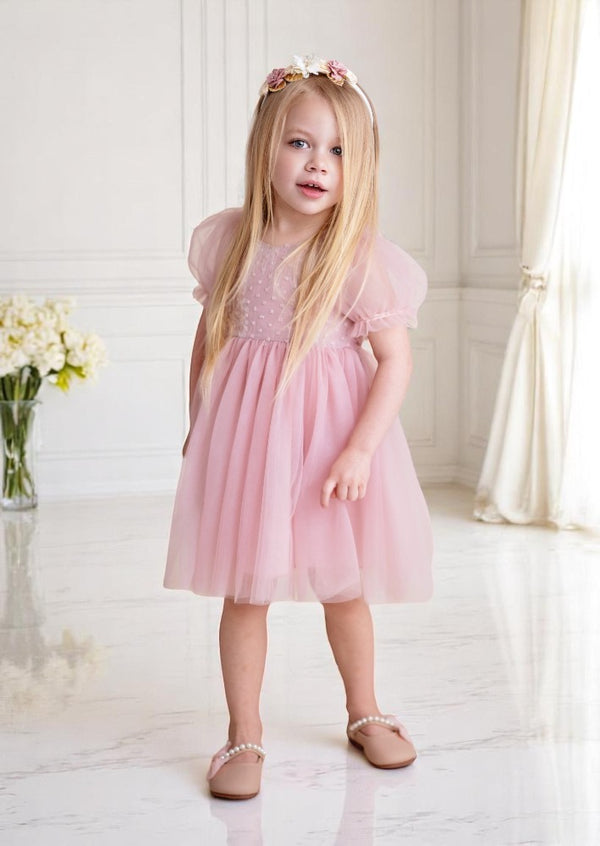 baby girl pink sequin birthday dress