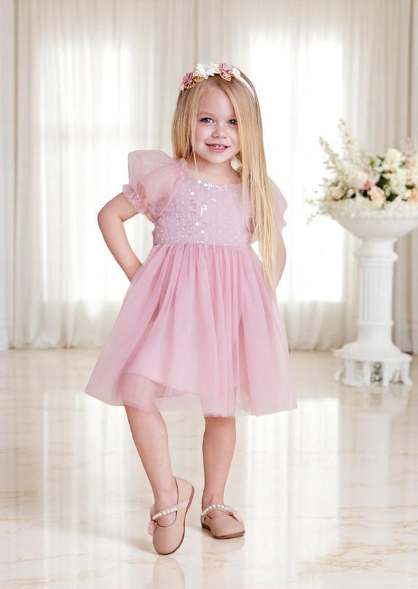 toddler girl pink sequin Party Dress