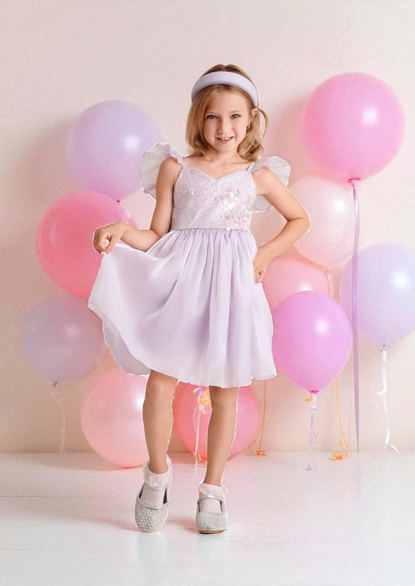 Starlight Sparkle Party Dress || Lavender Sequin