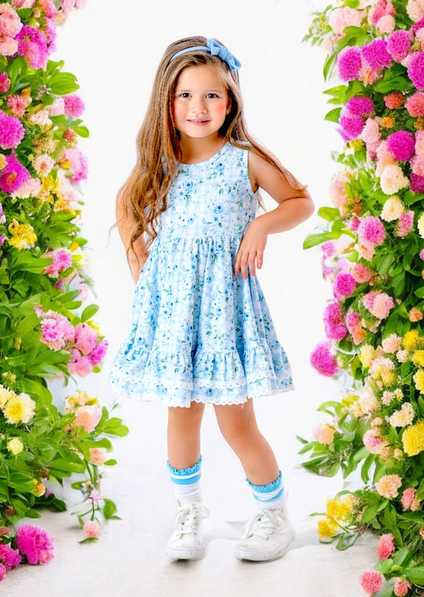 Afternoon Tea Party Dress Blue