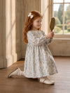 Daisy Belle Girls Print Dress in Blue | Toddler Fall Dresses