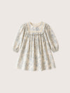 Daisy Belle Girls Print Dress in Blue | Toddler Fall Dresses