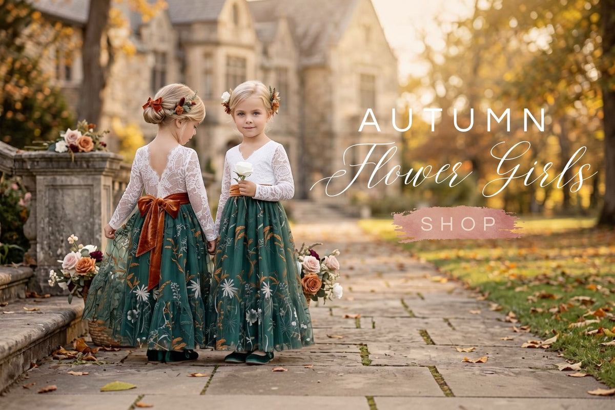 Floral Flower Girl Dresses in Fall Colors