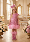 Girls Pretty in Pink Dolly Darling Sequin Dress | Girl Holiday Dresses