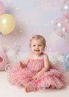 Pink Colorful Confetti Dot Cake Smash Tutu Dress