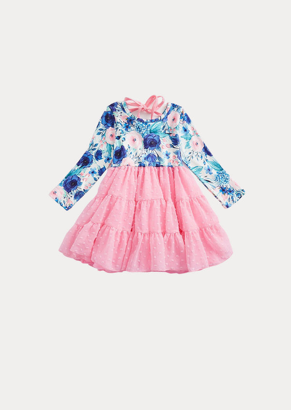 Blue Whimsey Floral Dress