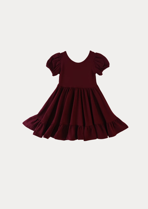 The Poppy Dress in Burgundy