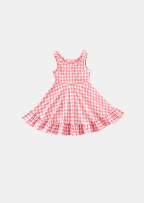Laura Pink Check Dress