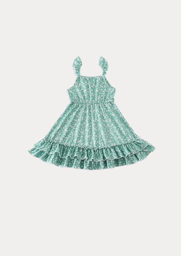 Juliette Green Print Dress