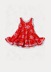 Tilda Dress in Lollipop Red Print
