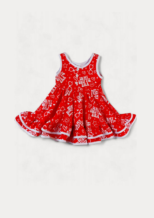 Tilda Dress in Lollipop Red Print
