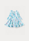 Christmas Dress Blue Christmas Trees Dress