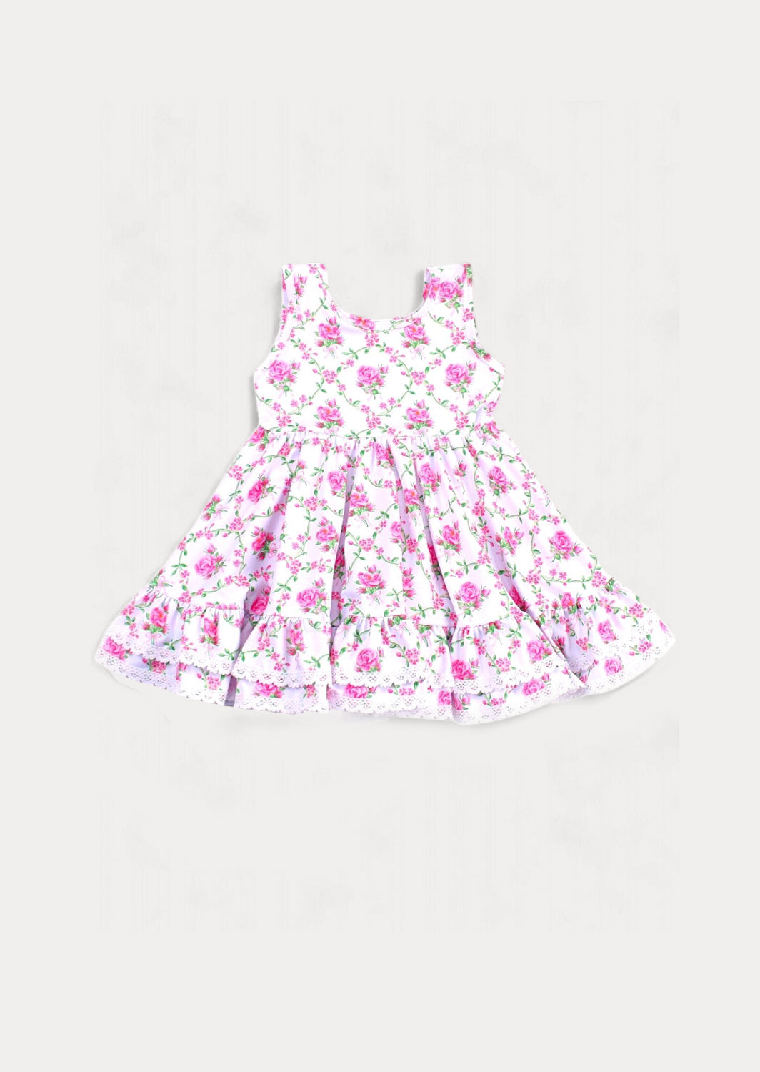 Tilda Dress in Pink Rose Print