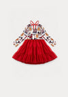 Christmas Dress in Red Minnie Print