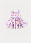 Tilda Dress in Retro Hearts Print