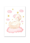 Bunny Ballerina Balloon Nursery Wall Art Prints Collection