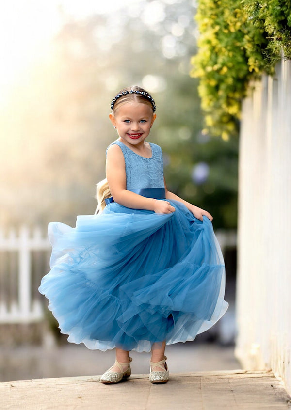 Toddler Flower Girl Dresses Dusty Blue Weddings & Special Occasions