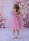 pink tulle dress toddler,  pink tutu dress for baby girl,  pink tulle dress short,  pink tulle birthday dress, little girls pink summer dress, girls dusty pink tulle dress