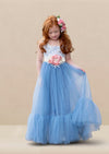 elegant Blue flower girl dresses