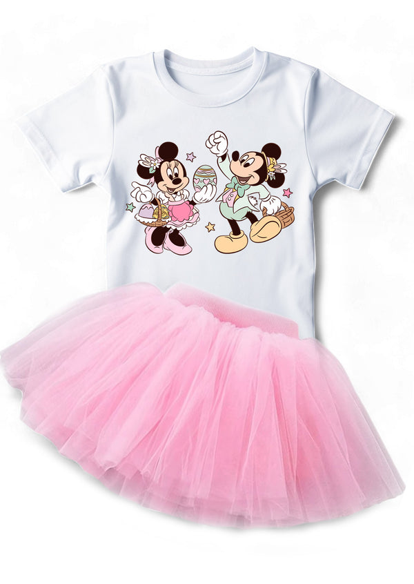 Mickey & Minnie Easter Egg Tee & Pink Tutu Set