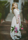 ivory lace fairytale flower girl dress