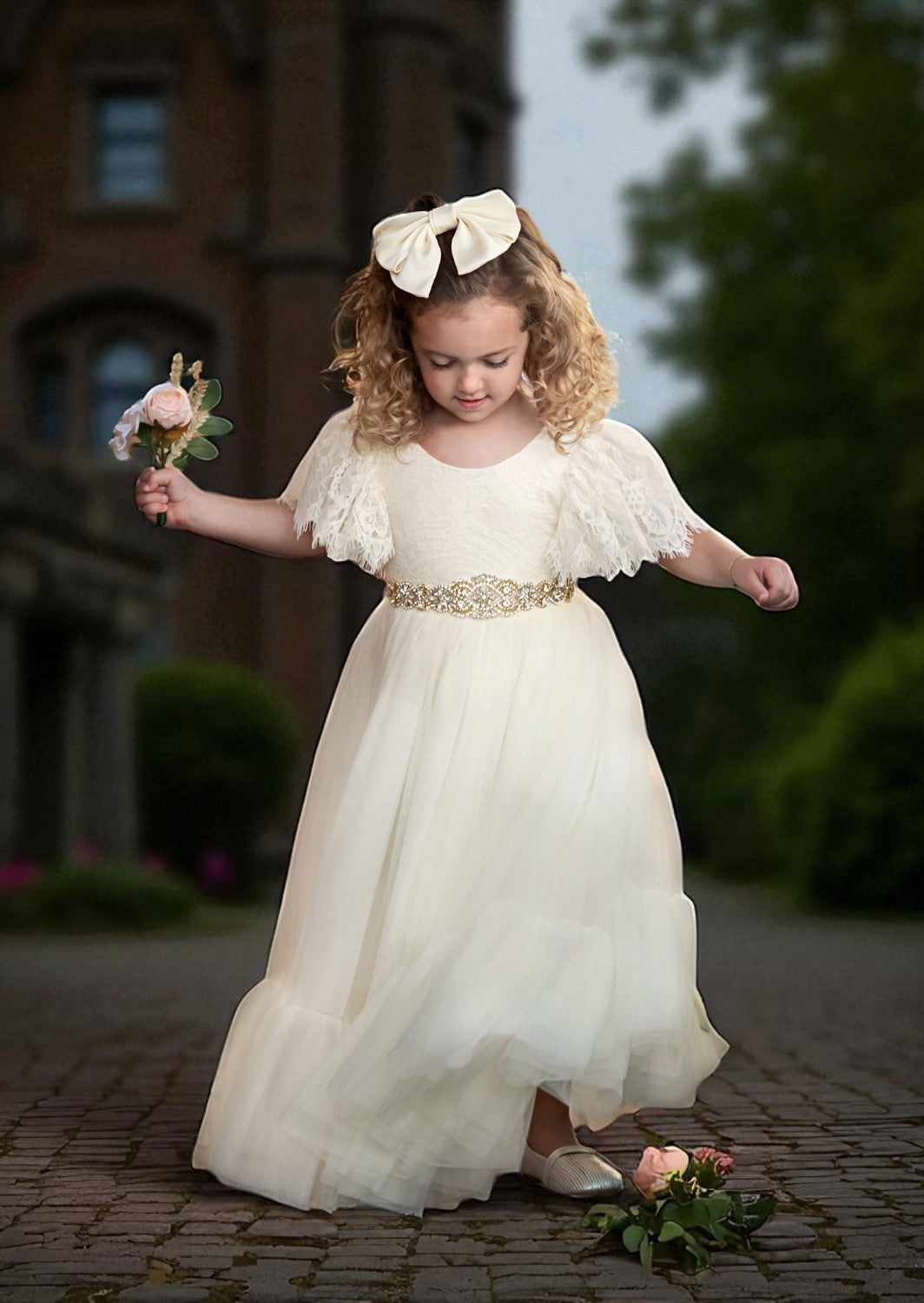 ivory flower girl dresses for weddings