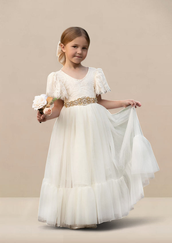 Elegant Ivory Flower Girl Dresses