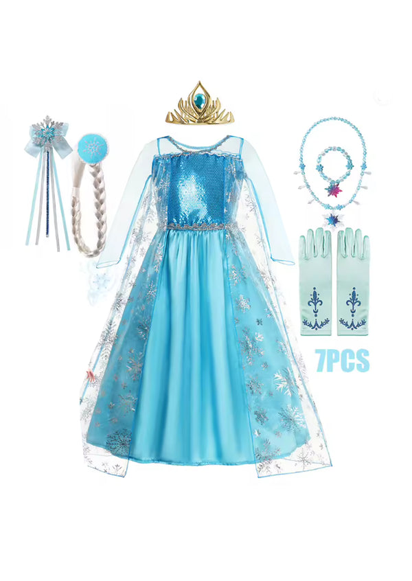 Blue Ice Princess Dress Costume