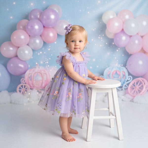 embroidered tulle tutu dress baby girl cake smash outfit