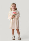 girls embroidered linen dress