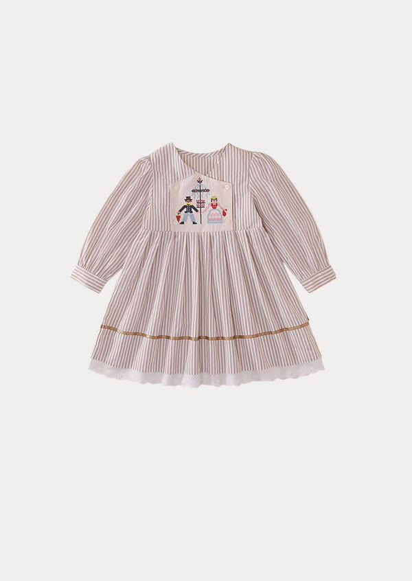 Fable Embroidered Striped Dress