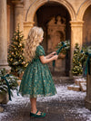 Girls Emerald Green Dress | Girl Christmas Dresses