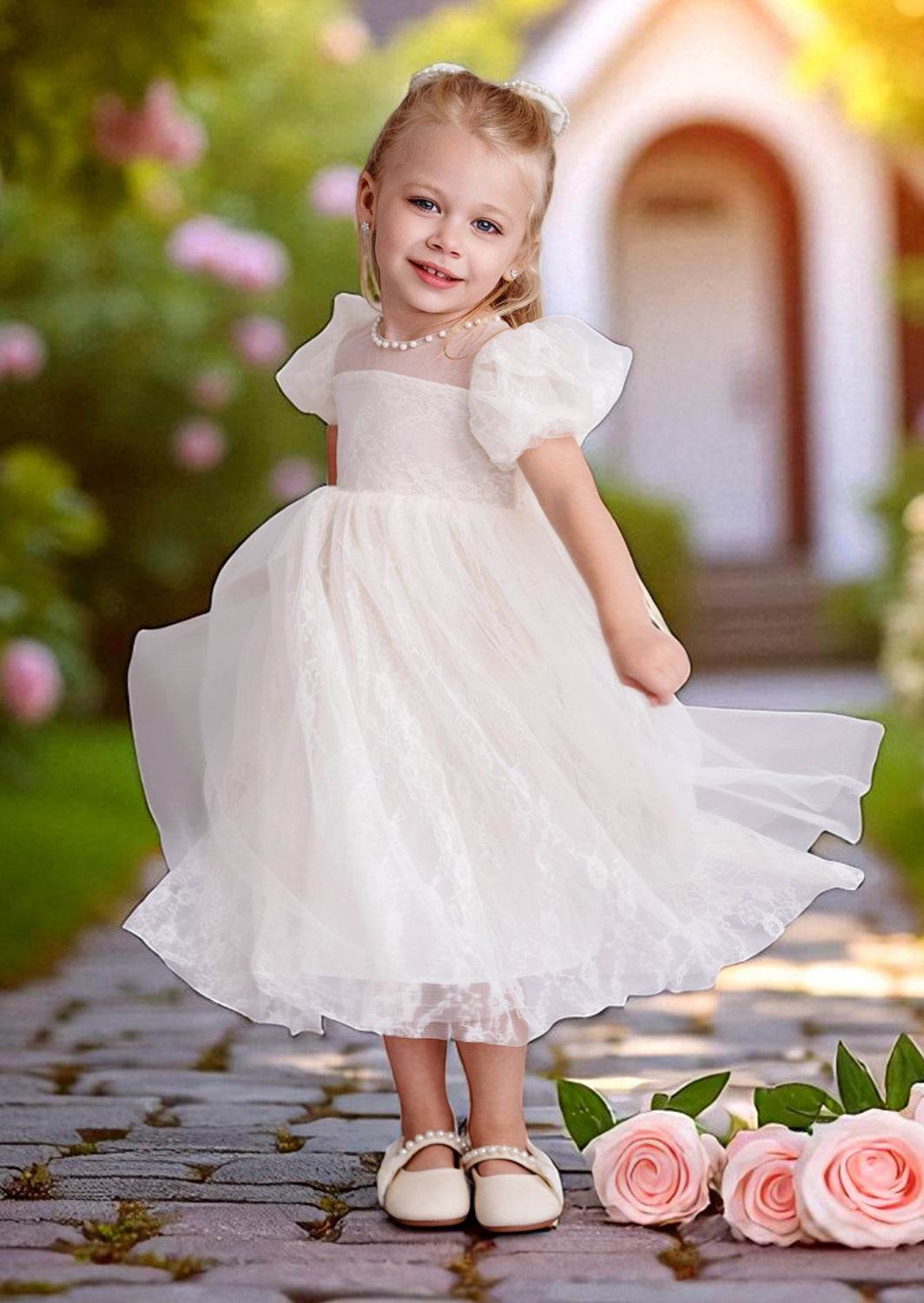 Esme Dress in Beige