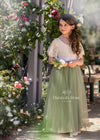 Sage green flower girl dress