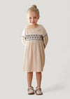 Corabelle Embroidered Lantern Sleeve Dress