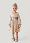 Corabelle Embroidered Lantern Sleeve Dress