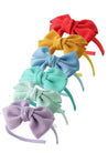 GIRLS - Big Beautiful Fabric 4" Headband Bows (12 Colors) - Hannah Rose Vintage Boutique