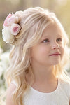 Blush Rose Hair Clip for Flower Girls