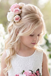 Rose Blush Flower Hair Clip for flower girls