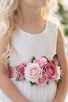 Rose Flower Girl Sash