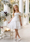 Girls Party Dress in White | Girls Special Occasion Christmas Dress