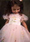 Fairy Dream Floral Puff Sleeve Dress in Pink
