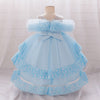 Fairy Tutu Party Dress in Blue | cake smash dress for baby girl