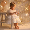 Fairy Tutu Party Dress in White | cake smash dress for baby girl
