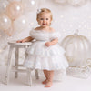 Fairy Tutu Party Dress in White | cake smash dress for baby girl