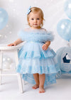 Light Blue Baby Girl Party Dress Cake Smash Outfit
