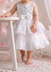 Baby Girl White Sequin Party Dress Cake Smash Outfit Girl