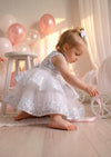 Baby Girl White Sequin Party Dress Cake Smash Outfit Girl