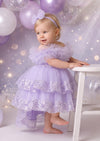 Baby Girl Cake Smash Tutu Party Dress in lavender