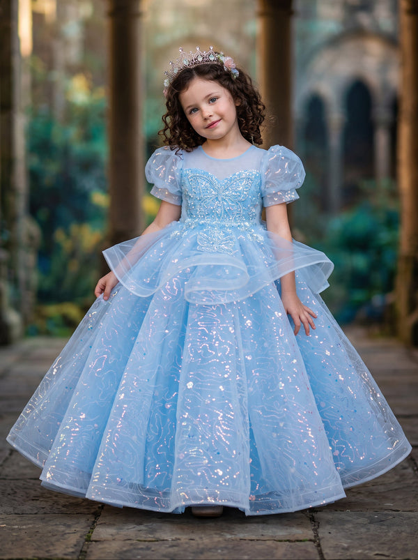 Fairy Tale Dreams Blue Princess Gown | Girls Costumes & Dress Up Dress